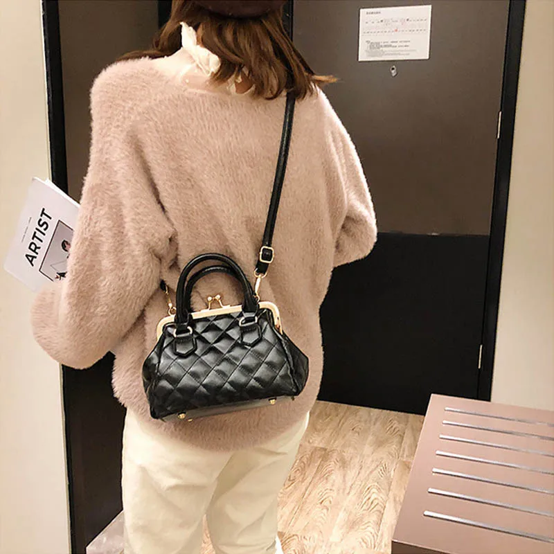 

Luxury Brand Women Handbags And Purses Soft Pu Leather Diamond Lattice Fashion Tote Bag High Quality Ladies Shoulder Crossbody