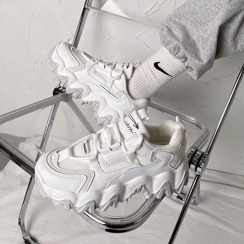 

Spring and Autumn Platform Women's Vulcanized Shoes Dad Shoes Sports Casual Shoes Thick-soled Increased Shoes Woman Sneakers