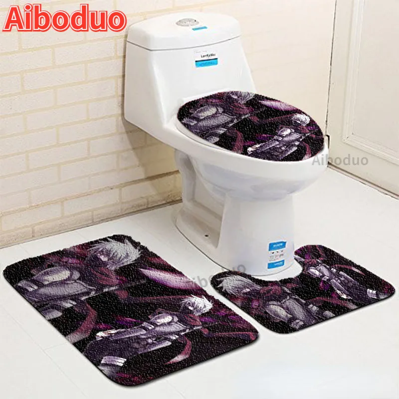 

Best Selling Anime Bathroom Toilet Seat 3-piece Modern Bathroom Set Bathroom Accessories Non-slip Room Floor Absorbent Bathroom
