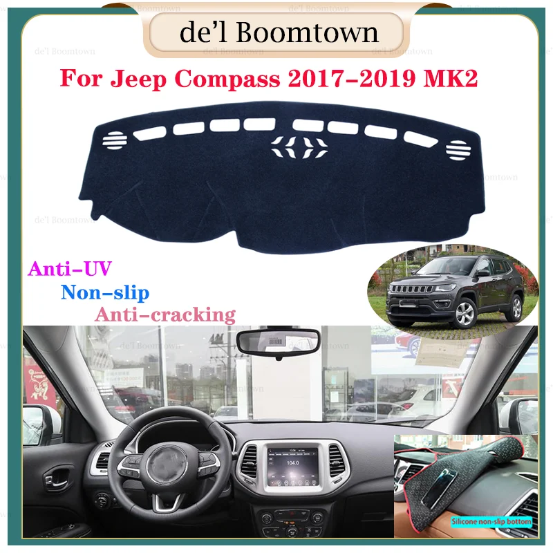 Защитная накладка для Jeep Compass 2017 2018 2019 MK2 Gen автомобильные Стайлинг Чехлы Dashmat Dash