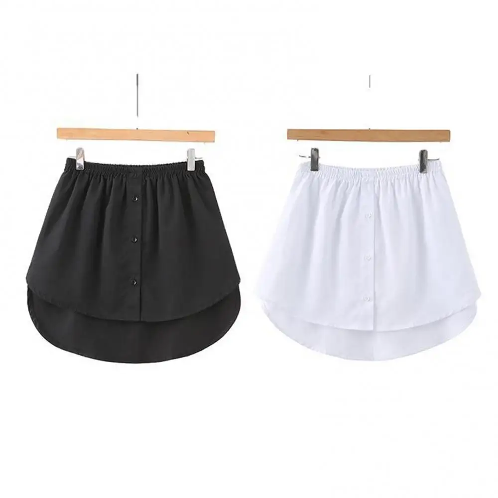 

Women Fake Shirt Irregular Skirt Blouse Tail Hem Detachable Underskirt A Shirt False Mini Skirt Fake Hem Half-body Befree Skirts