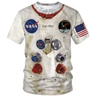 2021 футболка с 3D рисунком астронавта из научной фантастики для мальчиков и девочек, детская модная уличная одежда, мужская и женская футболка с принтом, крутые топы, футболка