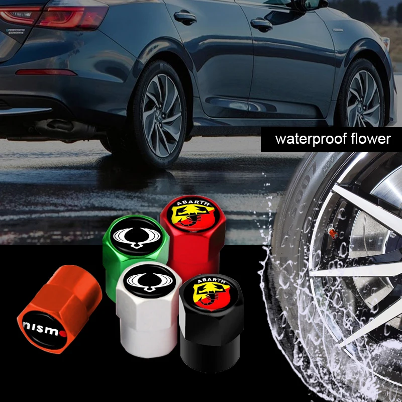 

4pcs Metal Car Wheel Tire Valve Caps Stem case Car exterior For Land Rover Freelander 2 L2 LF L319 L462 Range Rover Sport Evoque