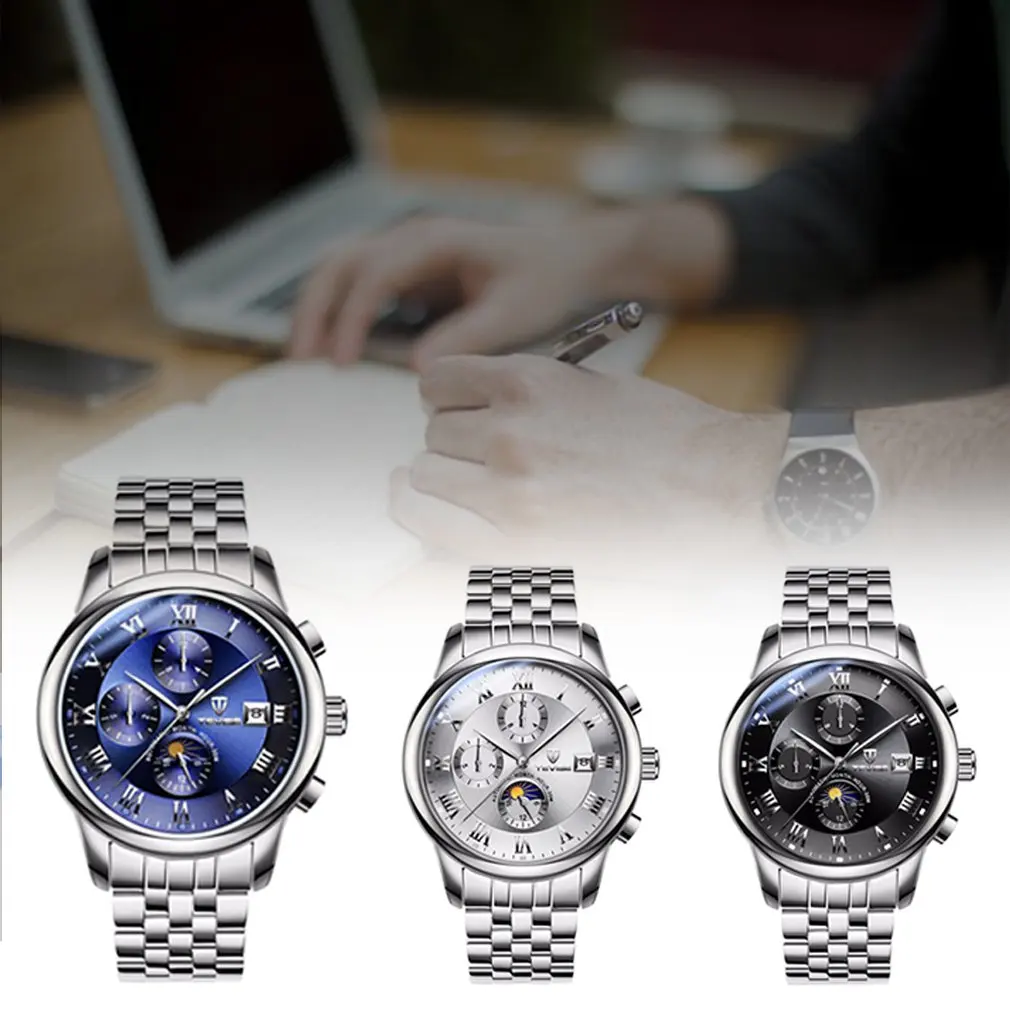 

Tevise Men'S Mechanical Watch Automatic Waterproof Calendar Casual Men'S Watch Spiral Crown Watch Hot
