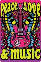 new vintage metal tin sign peacelove music outdoor street garage home bar hotel wall decor signs 12x8inch