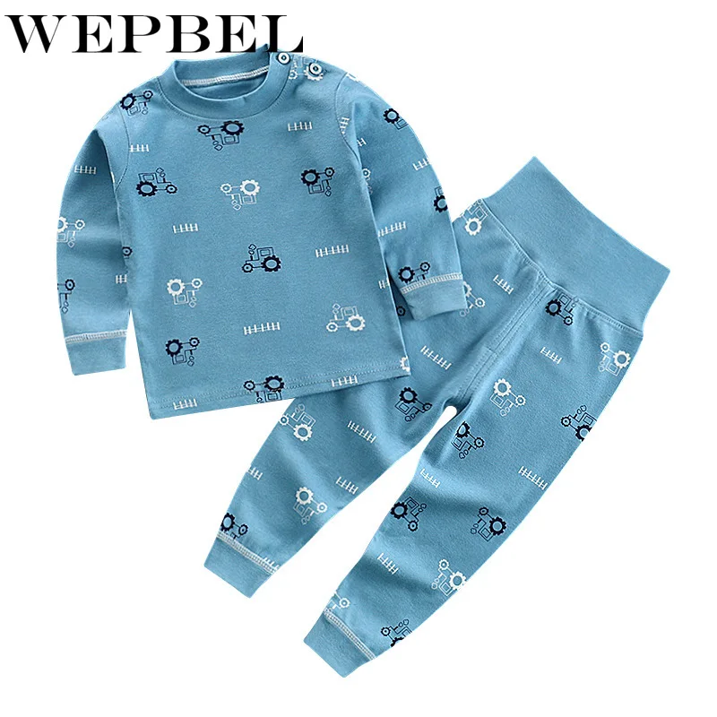WEPBEL/хлопковое зимнее термобелье для маленьких детей Детские подштанники с