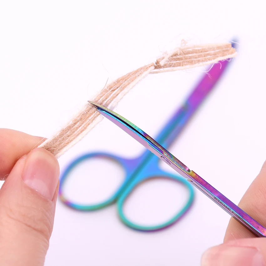 Ножницы из нержавеющей стали острые Цвет титана изогнутой головного ножи и