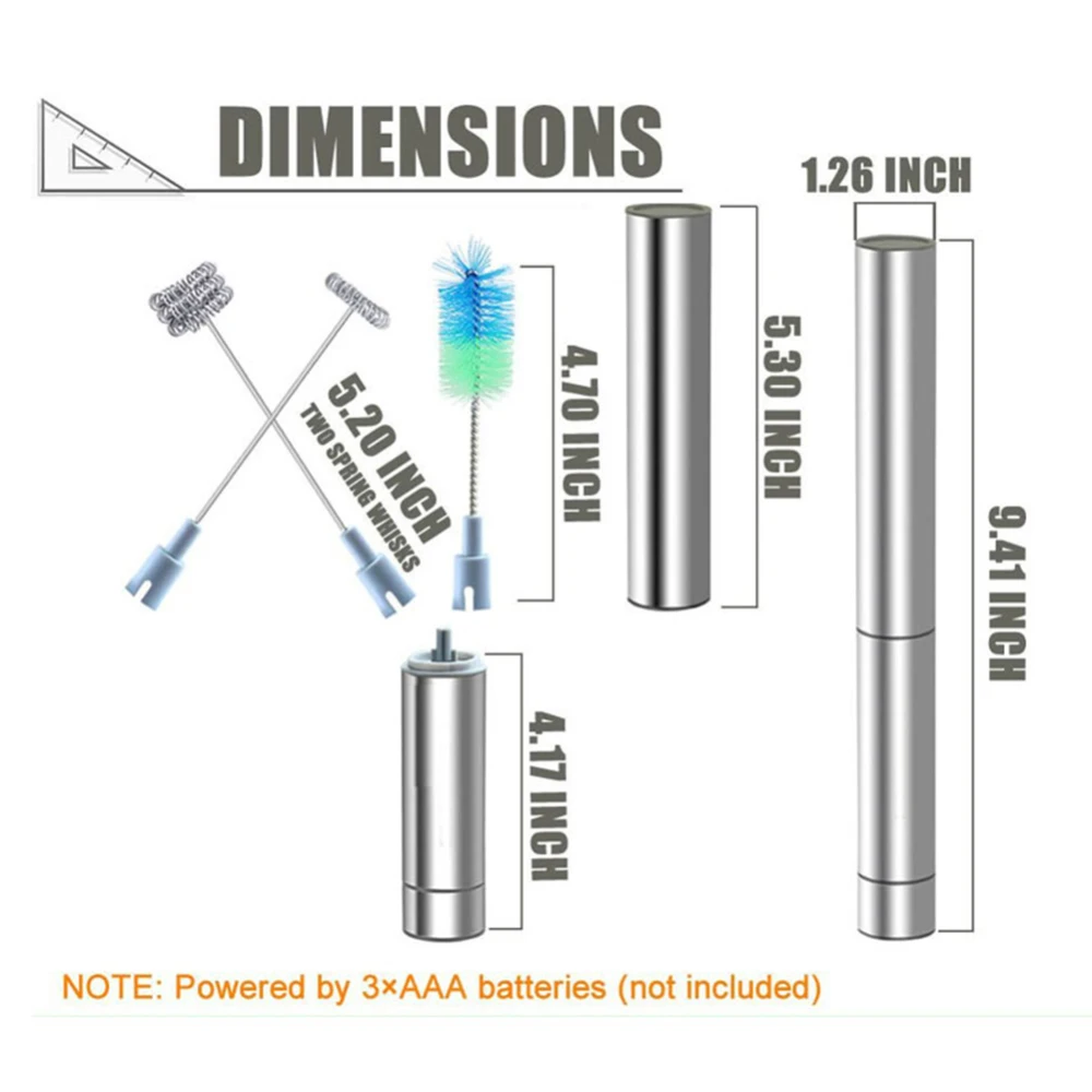 Электрический молочный пентер 2 венчика ручной пенообразователь кухонный миксер
