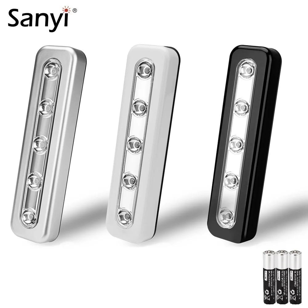 Беспроводной ночник с 5 Светодиодами под шкафом шкаф кухонный Ночной светильник