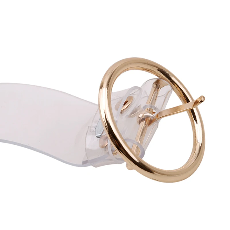 

Fashion Creative Ring All-match Buckle Transparent Width Belt Decoration Waist Men And Women Fashion Tide