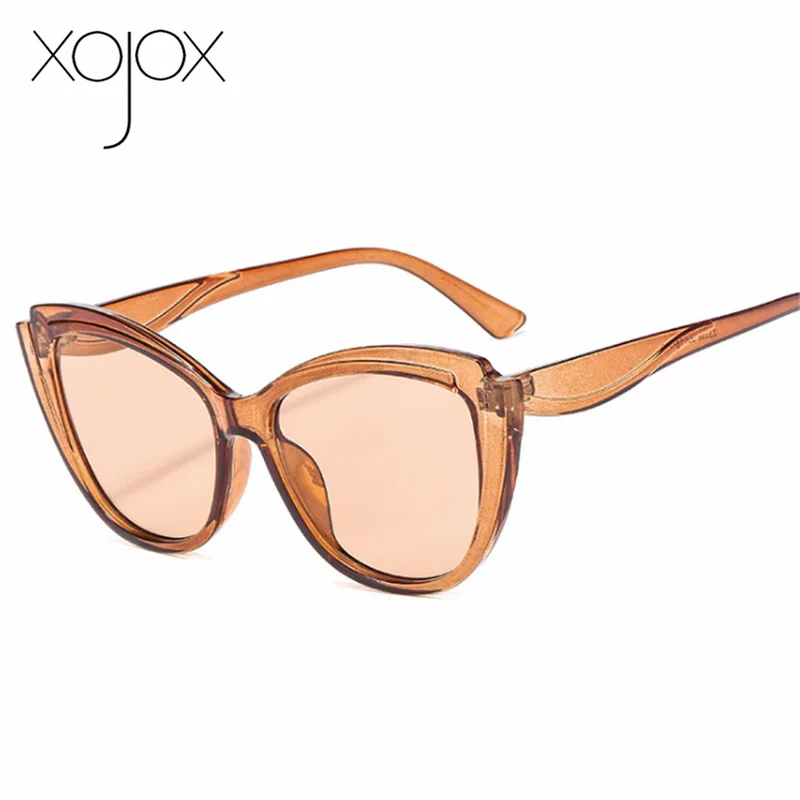 XojoX женские сексуальные солнцезащитные очки кошачий глаз роскошные брендовые