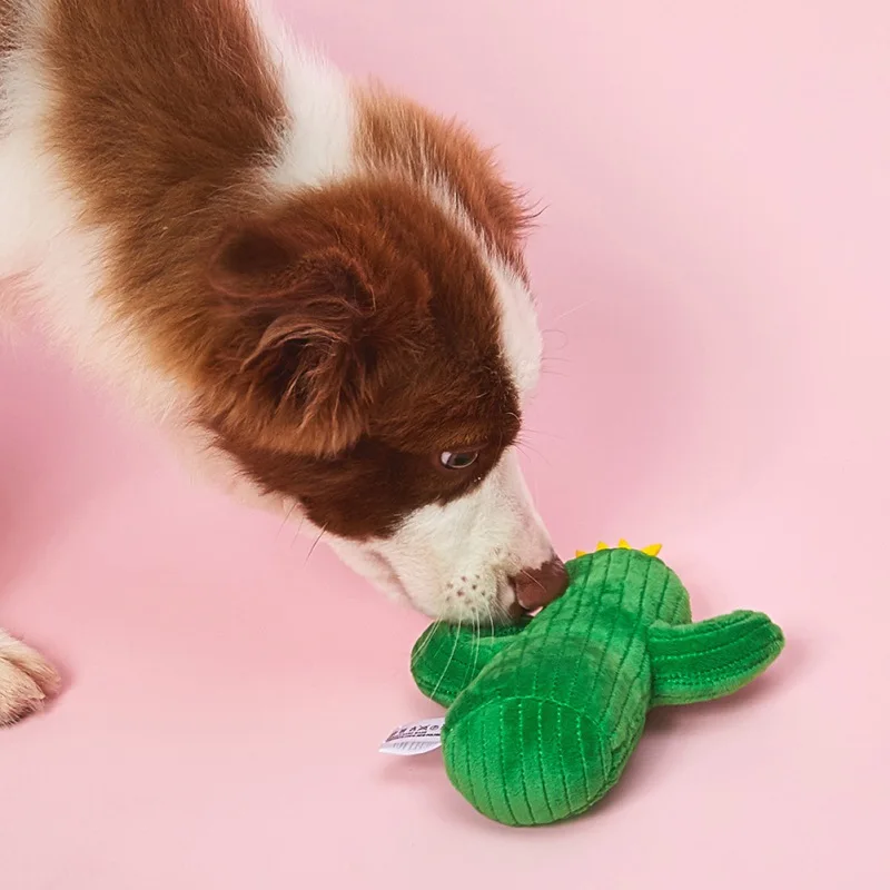 

Pet Plush Creative Corn Cactus With BB Sound Bite Resistant Toy