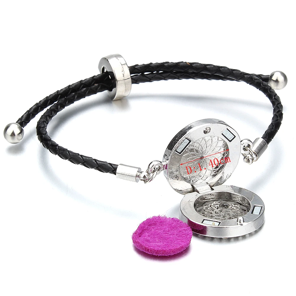 Новый браслет ароматерапии из нержавеющей стали с деревом жизни - локет-диффузор аромата с ароматическими маслами.