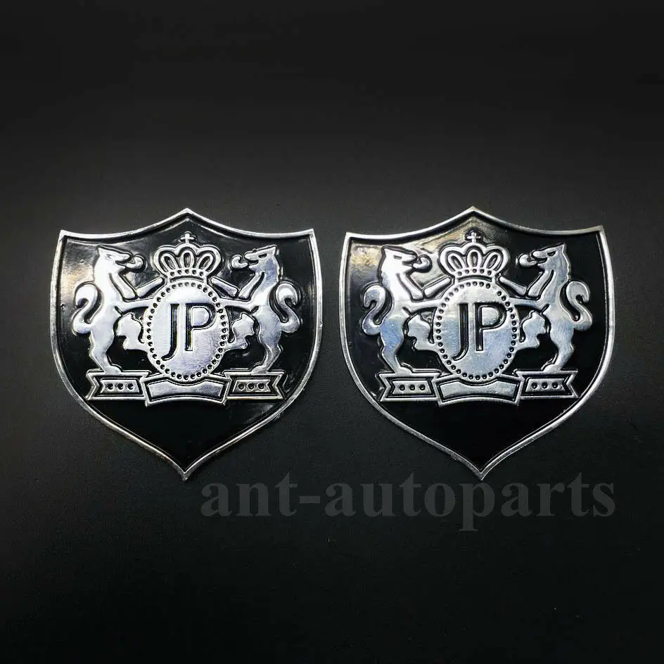 

2pcs Metal JUNCTION PRODUCE JP Luxury Car Trunk Side Emblem Decal Sticker Badge