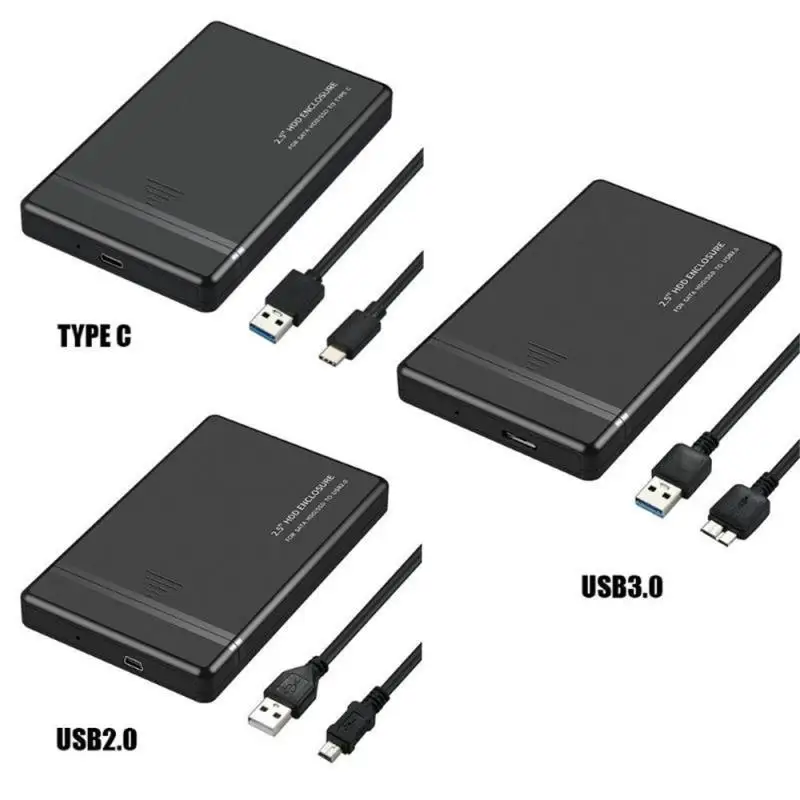 НОВЫЙ 2 5 дюймовый жесткий диск SSD чехол Sata к USB C 3 0 адаптер Бесплатный ящик для