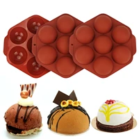 hot large semicircle chocolate silicone mold round semi sphere cake silicone baking molds for dessert diy jelly dome mousse tray