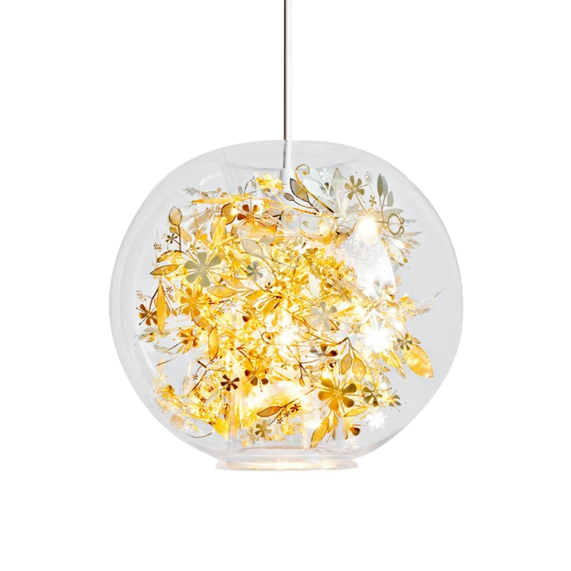 Скандинавский стеклянный шар подвесной светильник Современный простой