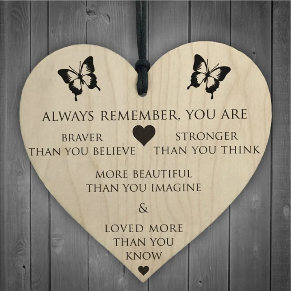 Деревянные поделки в форме сердца (всегда помните о вас) украшения для