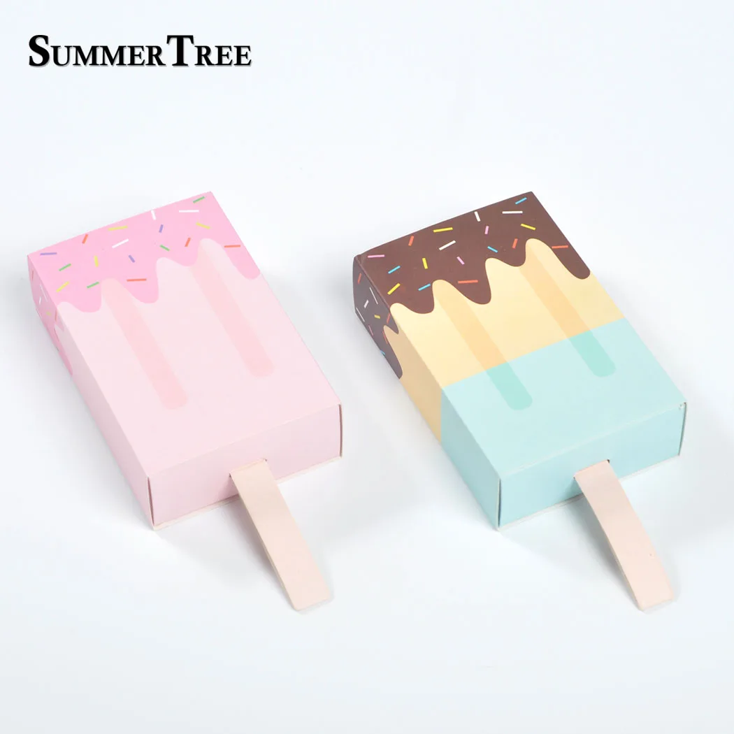 50 шт. DIY Мороженое Конфета коробка лечения детей день рождения Popsicle конфеты коробка свадебные подарки день рождения поставки