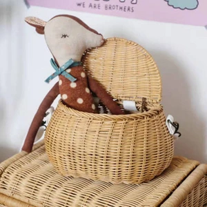 Bicycle Basket Bicycle Basket Children Backpack Bike Tricycle Scooter Supplies Kids Artificial Weaving Wicker Basket Kids Bike