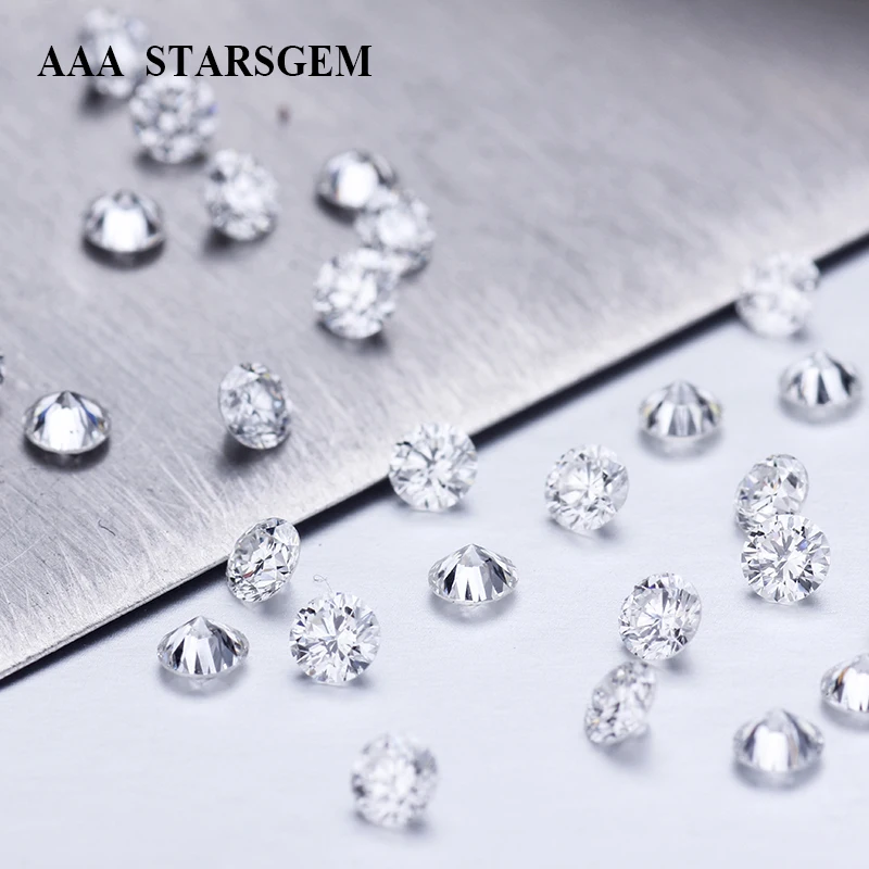 AAA Starsgem 1ct/упаковка 1 3 мм DEF белый цвет круглый маленький размер HPHT лаборатория