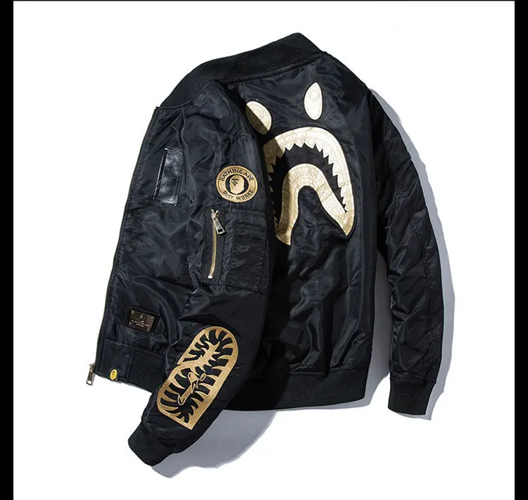 New autumn winter thickened baseball uniform jacket for men women tide brand hip-hop flight suit wild spring  autumn thin jacket