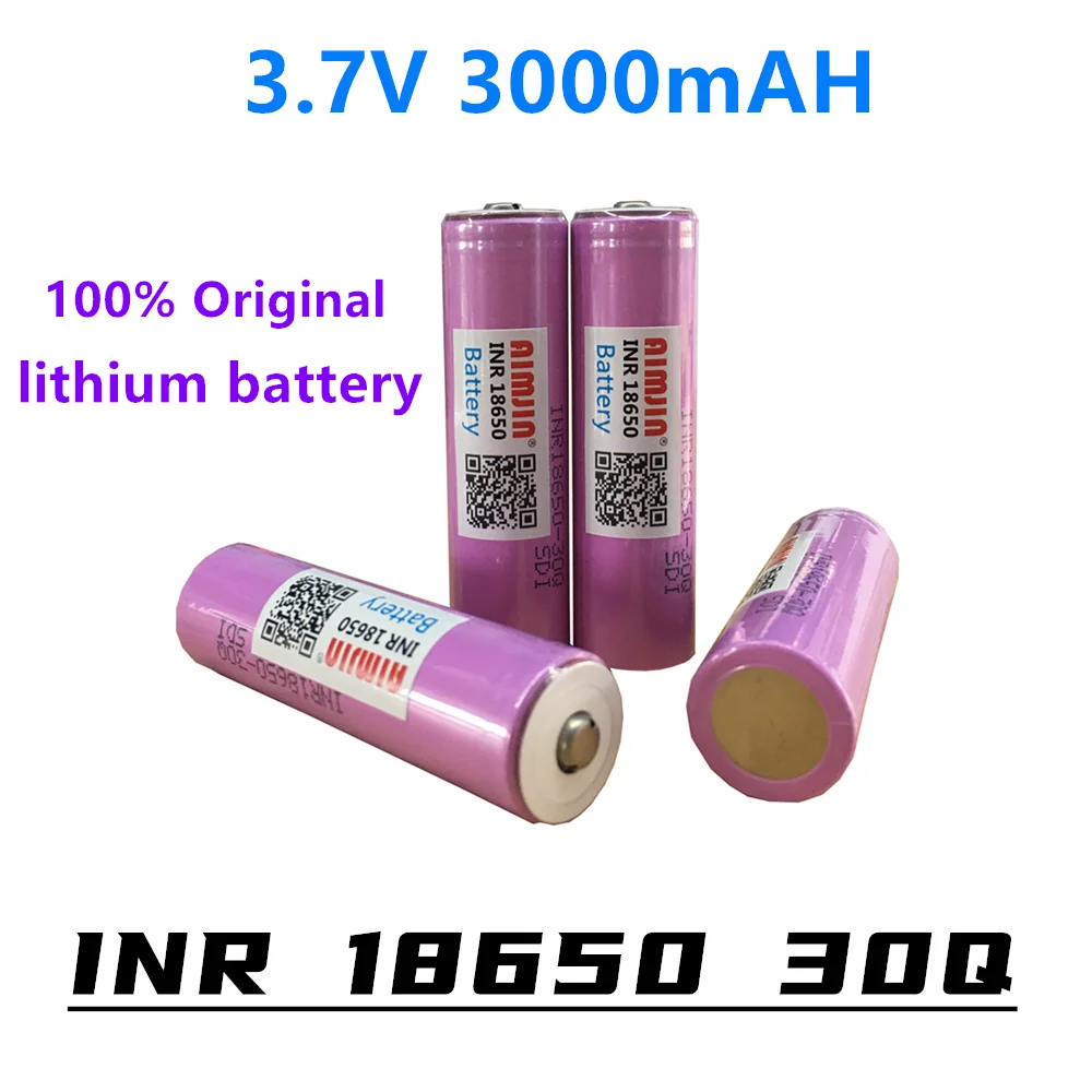 100% Оригинальный 18650 30Q InR 3 7 V модифицированный заостренный перезаряжаемый