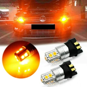 10PCS Canbus PW24W PWY24W LED Bulbs For Audi BMW Volkswagen Turn Signal Light Daytime Running Light DRL Amber yellow White