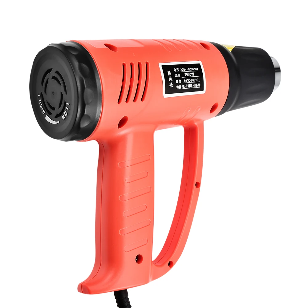 2000 Вт Электрический пистолет горячего воздуха тепловая мощность инструмент с 4