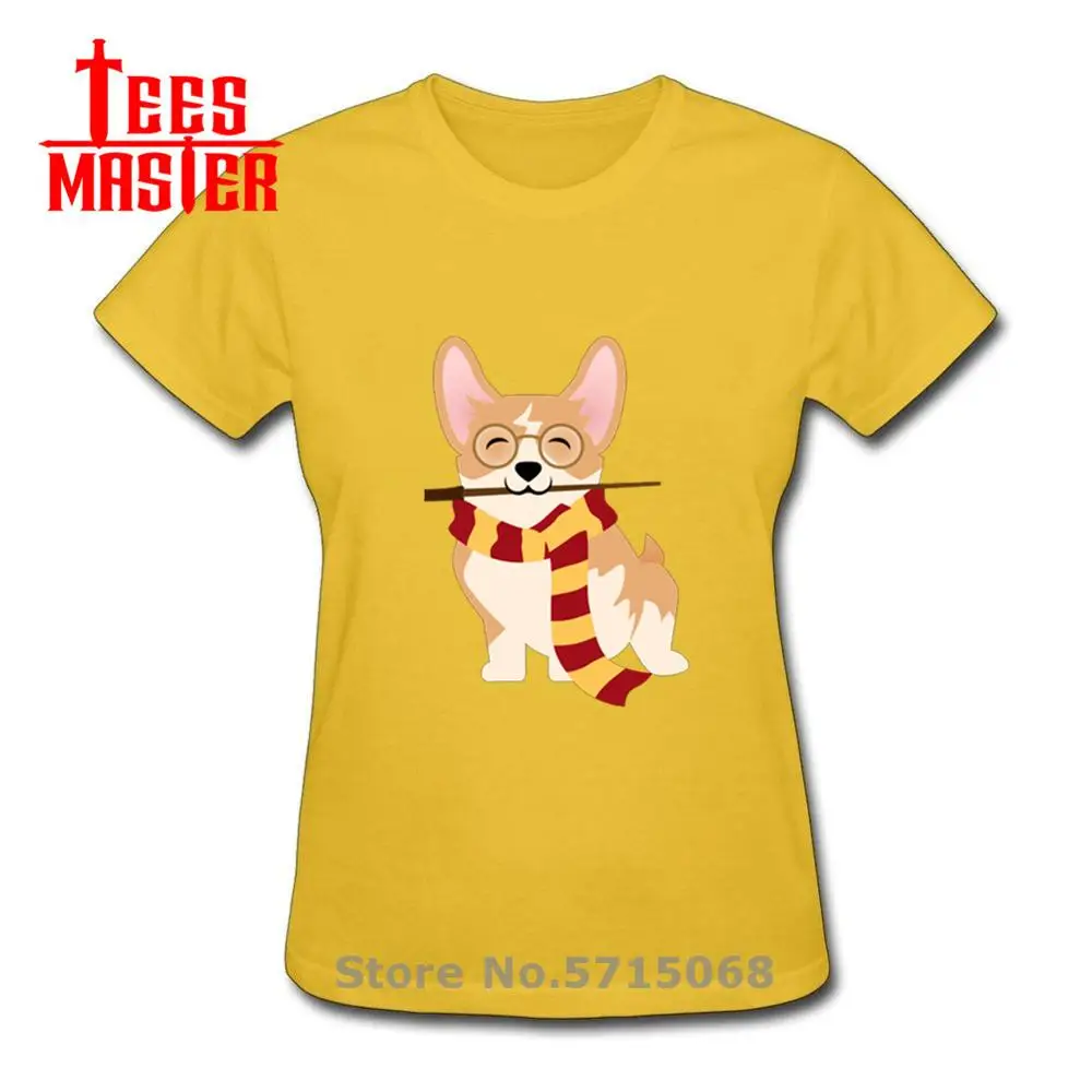 Новинка футболка с изображением Гарри корги женская забавным волшебным