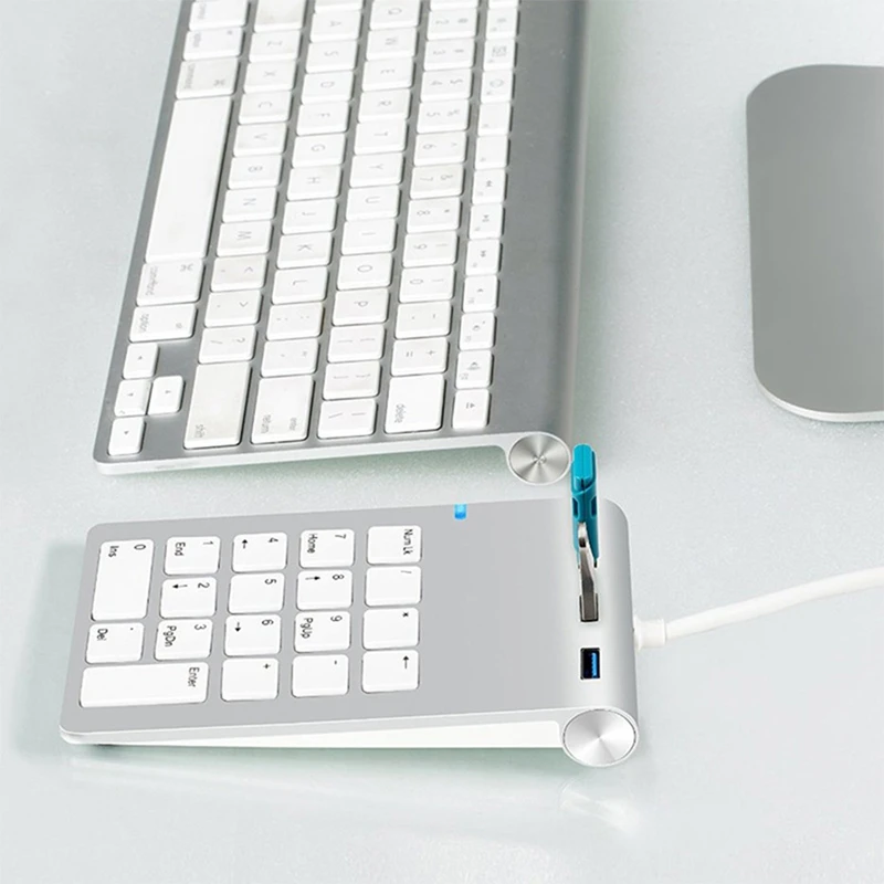 USB цифровая клавиатура 18 клавиш с тремя USB-портами 3 0 для мини-цифровой клавиатуры