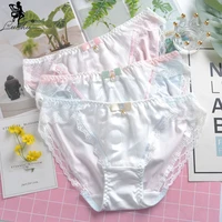 leechee japanese briefs milk cotton panties women cute low waist lace underpants seamless female student breathable panties