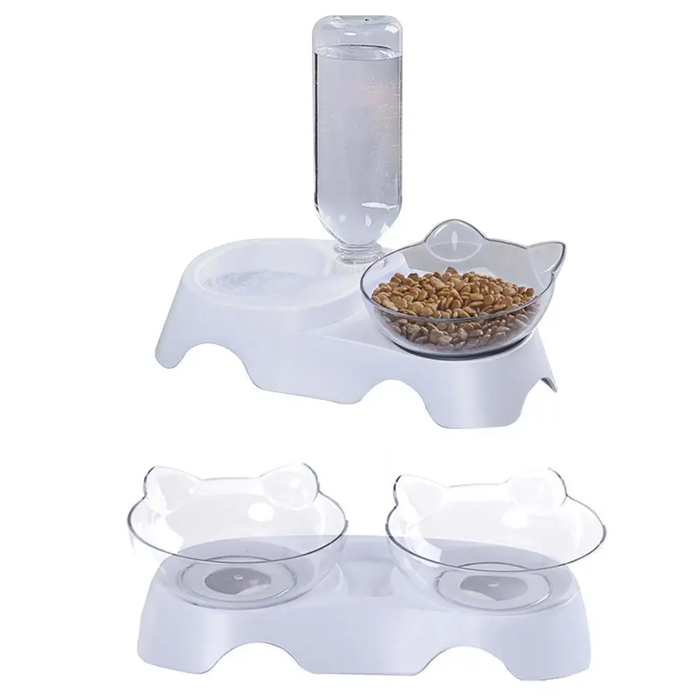 2019 Новый портативный питатель для домашних животных пластиковый двойной порт