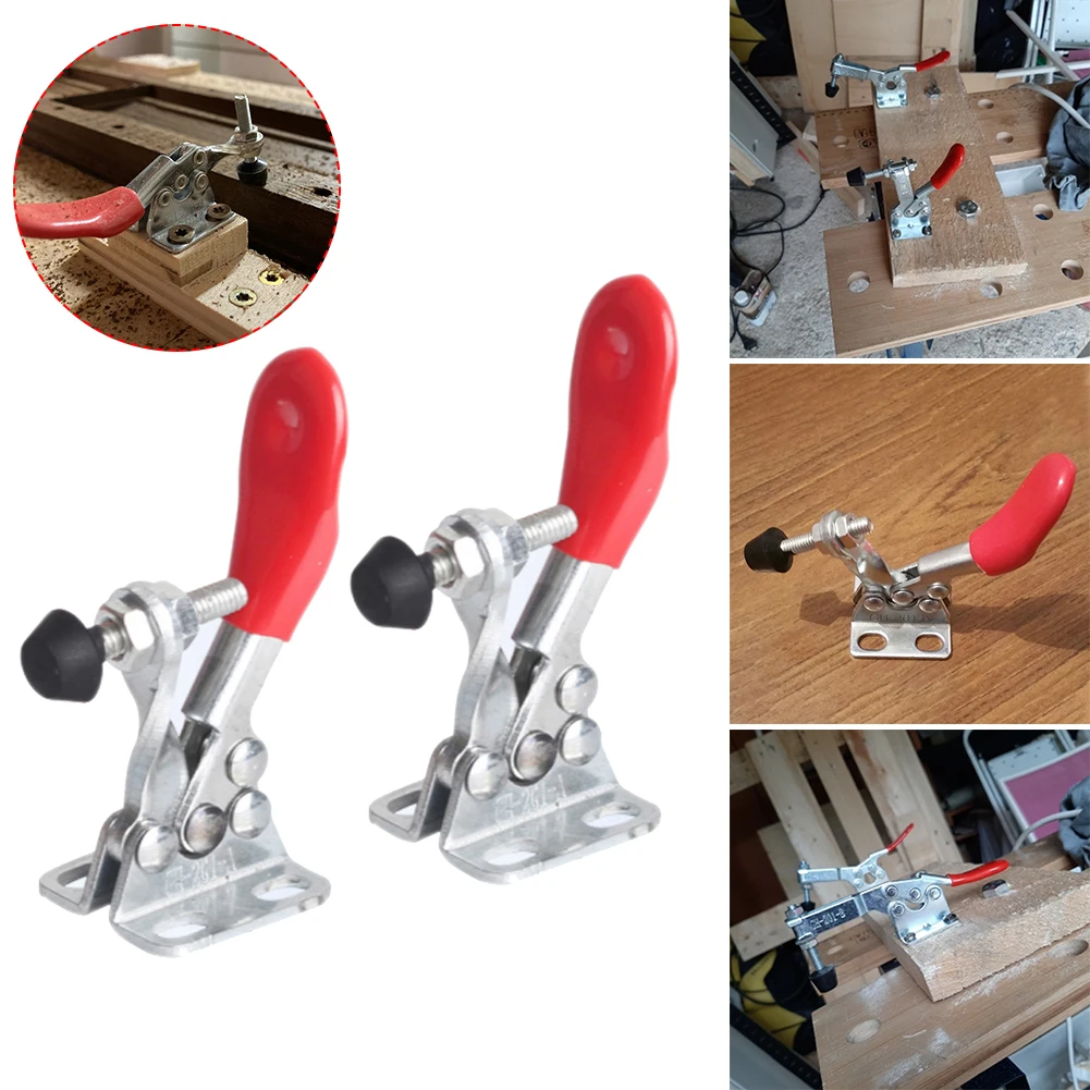 

2/4pcsHold Down Clamps Quick-release Toggle Clamps Set Gh-201a Woodworking Fix Clip Carpentry Hand Horizontal Toggle Clamp Tools