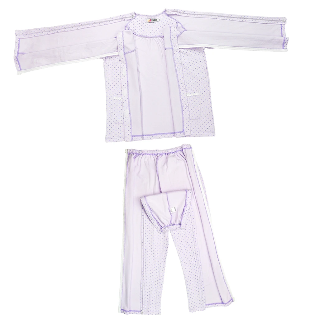 

Women Bedridden Patient Elderly Clothes Tops Pants Clothes Gowns M L XL XXL