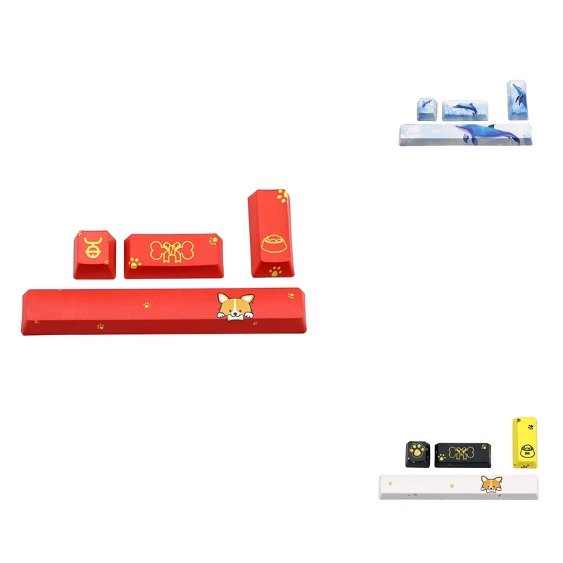 

PBT 5 Sides Dye-Subbed Keycap Space Bar 6.25U ESC Entre Keys Profile Keycaps for Diy Mechanical Keyboard