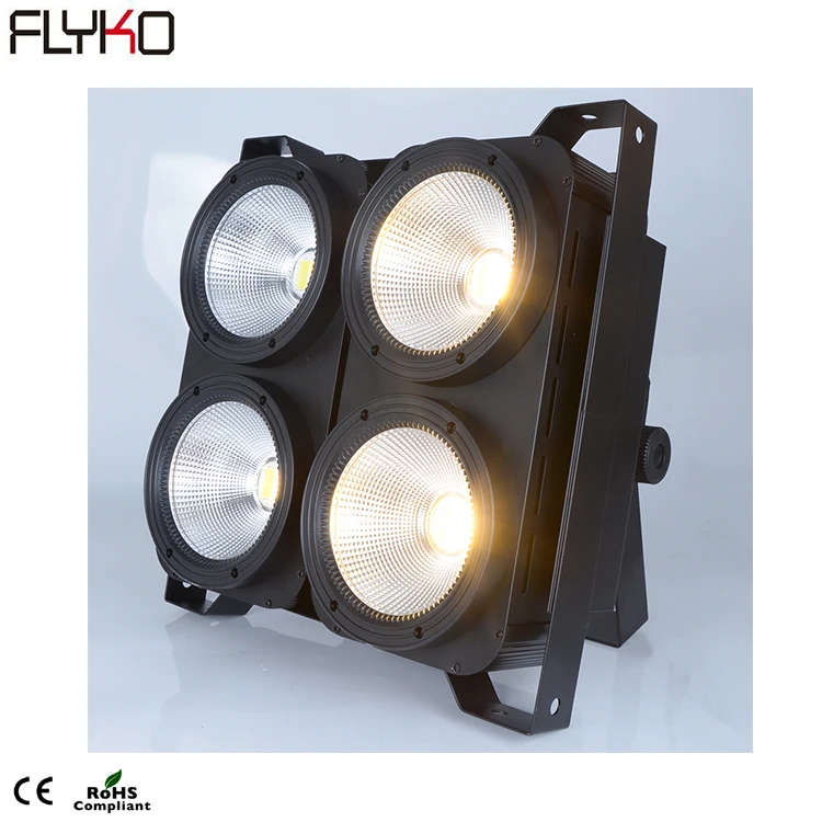 

Дежурное освещение DMX 4 глаза 4*100 Вт 2 в 1 теплый белый + холодный белый DMX светодиодный COB