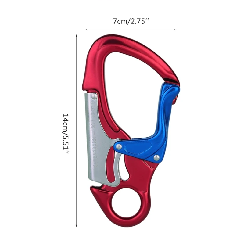 

Outdoor Rock Climbing Carabiner 30KN Downhill Safety Hook Heavy Duty Locking Carabiner for Rock Rappelling Rescue