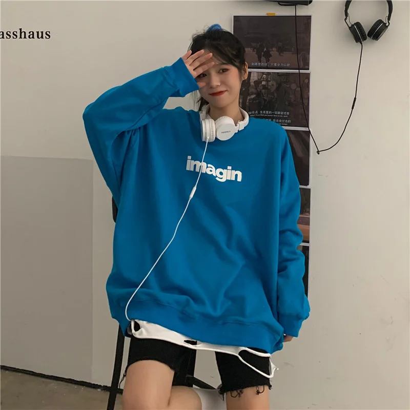 

Пуловер, свитер для женщин, Осень-зима, на флисовой подкладке, утепленный, маленький, в Корейском стиле