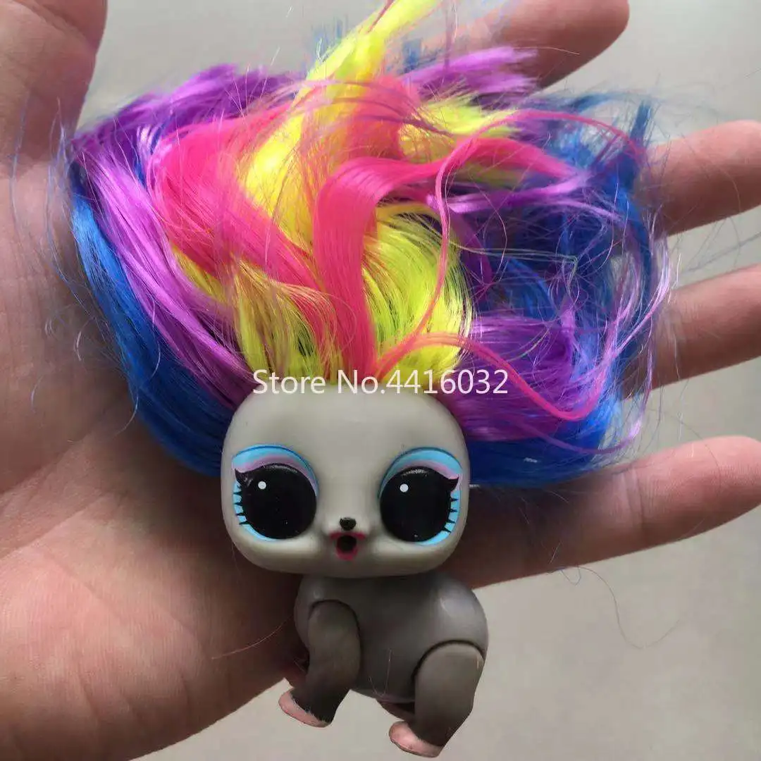 1 шт. оригинальные светящиеся питомцы с волосами для кукол сестры Unipony Dog Cat Rabbit 3-6