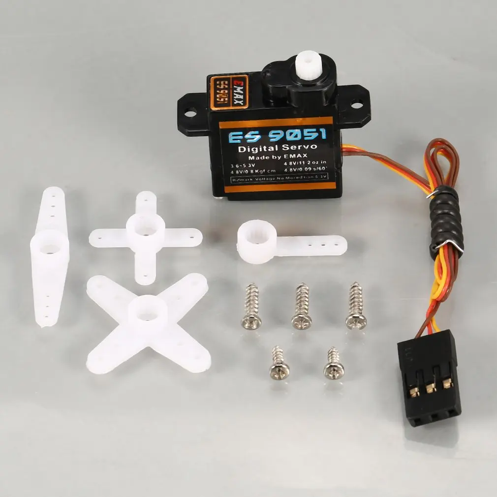 4 шт./лот EMAX ES9051 ES9251 3 г/2 5 г цифровой сервопривод Пластик Шестерни 8 V 0 кг Крутящий