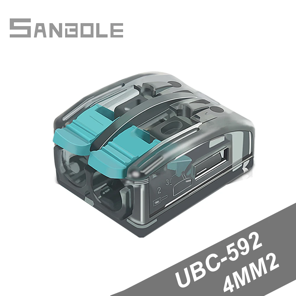 Блок клеммных колодок 4 квадрата быстрое подключение светодиодная лампа с одним