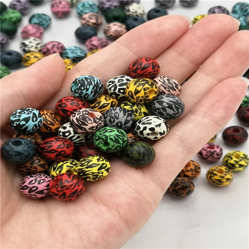 

Barwodo 25PCS 10mm Natural Wooden Beads Wholesale Lots Loose Beads For Jewelry Making Women's Ring Caritas For Bracelets Bead