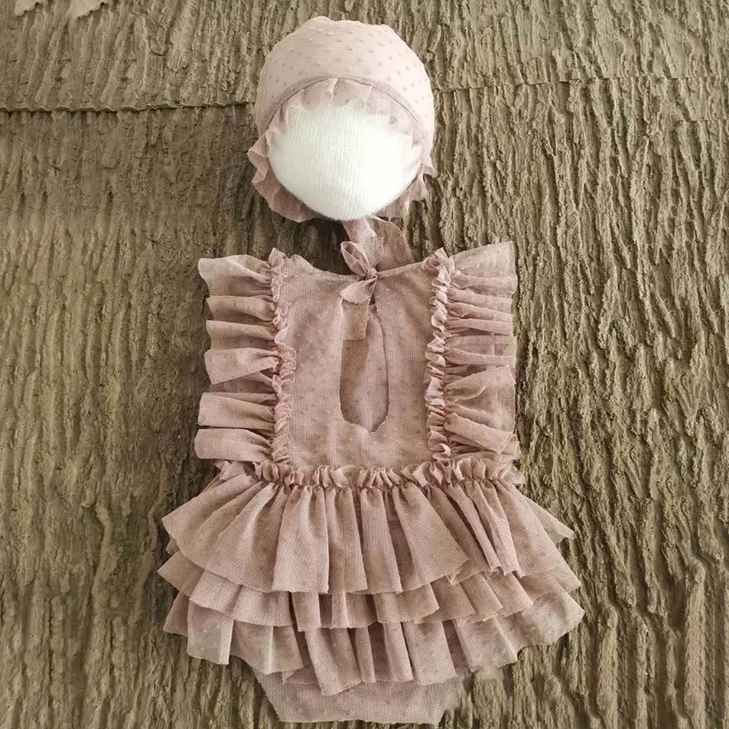 

2Pcs/Set Baby Hat+Romper Jumpsuit Newborn Photography Photo Props Costume Outfit