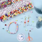 Набор акриловых бусин с английскими буквами для самостоятельного изготовления браслетов и сережек, аксессуары для изготовления ювелирных изделий, набор бусин для рукоделия
