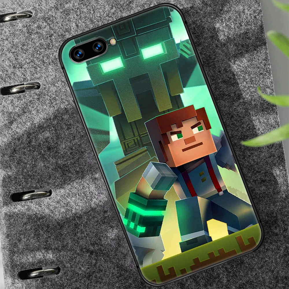 

MINI world Sandbox Phone Case Cover Hull For HUAWEI honor 7a 8 8s 8a 8x 9 9x 10 20 i Lite Pro black Back Fashion Funda Soft Etui