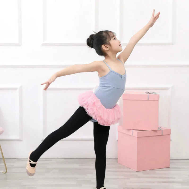 Модные Стрейчевые чулки для девочек детские Чулочные изделия танцевальные