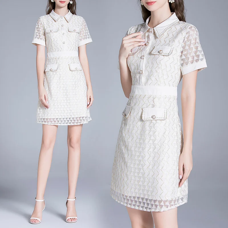 Женское платье с коротким рукавом винтажное элегантное платье-трапеция