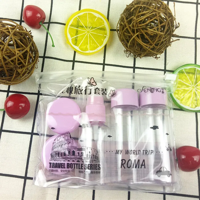 7 шт./компл. косметический мини контейнер для путешествий прозрачный пластиковый