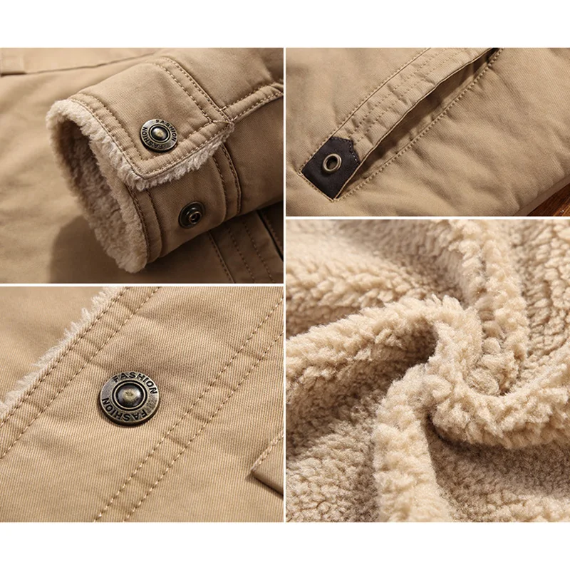

Winter Bomber Pilot Fleece Jackets Men Army Outerwear Tactical Jackets Mens Cotton Thick Fur Collar Warm Windbreaker Coats 6XL